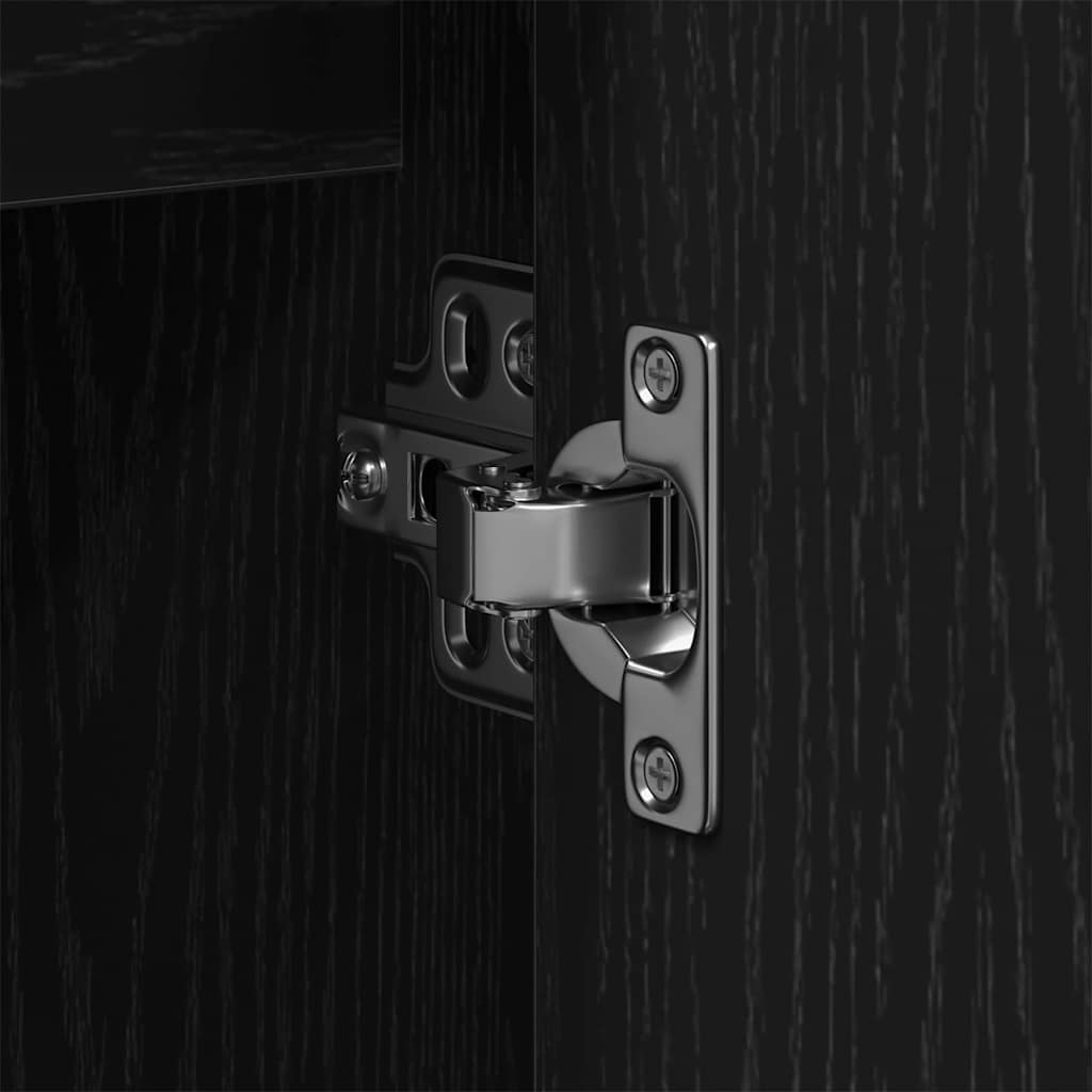 Bathroom Furniture Set with Storage 2 pcs Black 60 x 30 x 60 cm